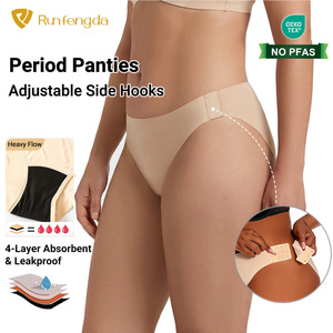 <span class=keywords><strong>Culotte</strong></span> menstruelle ajustable et personnalisable à ouverture latérale pour soins post-partum, sans couture, réutilisable et anti-fuite pour femmes - Product Image 1