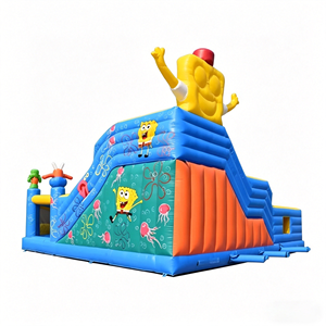 Nouvelle conception de château gonflable pour enfants, style dessin animé sous-marin, avec toboggan et zone de saut - Product Image 6