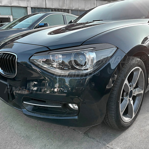 Autocollants pour les sourcils des phares avant de voiture, aspect noir brillant/carbone, pour BMW Série 1 F20 F21 2011-2014 - Product Image 4
