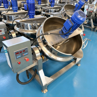 Machine de cuisson industrielle pour pois chiches, farine et betteraves, marmite à double enveloppe avec différentes méthodes de chauffage