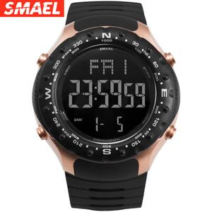 Montre SMAEL 1342 de style minimaliste, montre numérique, étanche, double mouvement, pour homme - Product Image 1