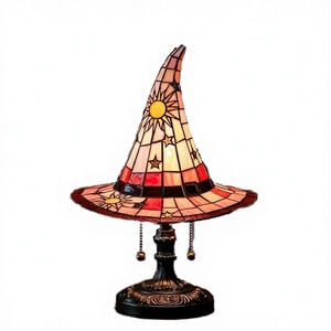Lámpara de Resina con Forma de Sombrero de Bruja, con Alimentación por USB y Batería, Decoración Espeluznante de Halloween, Accesorios Góticos para el Hogar, para Bar Mitzvah, Bautizo - Product Image 3