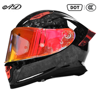 Casque de moto intégral en fibre de carbone avec protection solaire et masque facial pour tout-terrain, doublure en coton – Vente en gros à chaud