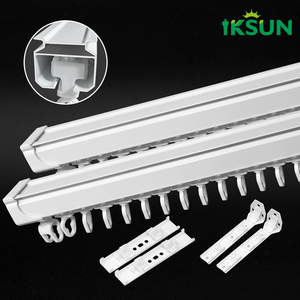 Iksun Window Curtain Poles Profile Aluminum Curtain Tracks with S Fold Curtain Tape - Product Image 3