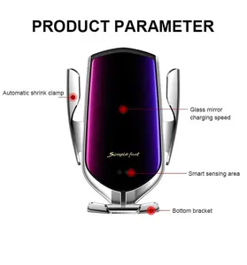 15 W Schnelles Aufladen Qi kabelloses ladegerät USB-Autophone-Halter kabelloses ladegerät für Iphone