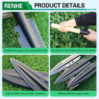 Pelle de jardinage en acier 50Mn fer multifonctionnel harpon métal Camping fer de lance