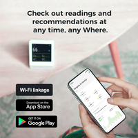 Moniteur de qualité de l'air intelligent Qingping avec 2 capteurs, détecteur PM2.5, PM10, CO2, TVOC, moniteur de bruit et de poussière, horloge, compatible avec l'application Xiaomi