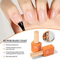 Vendeeni 2025 Super Base Coat ne se décolle pas facilement 15ml Professional Long Lasting Nail Gel Base Coat Non Toxic Top Coat