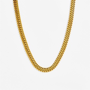 Europäische amerikanische Schwerindustrie Hip-Hop Metall Punk All- Match Halskette Gold Titan Stahl Schlüsselbein Geometrischer Edelstahl - Product Image 4