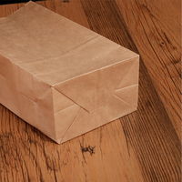 Promotion en gros - Sac en papier brun écologique pour emporter les aliments - Sac en papier à fond carré