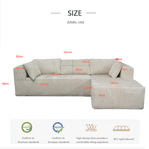 Boneless Sofa Compressed Living Room L Shape Sectional Couch Corner Sofa Foshan Manufacturer Canap Compress Meuble De Salon - Product Image 3