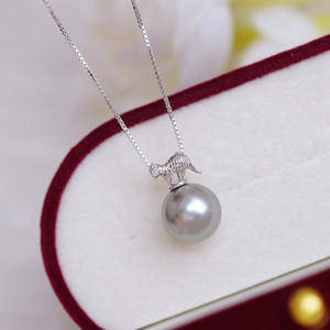 WENCHI S925 Silver Pendant DIY Animal Style <b>Jade</b> <b>Necklace</b> with 8-10mm Beads Gold Plating Model 10365 Empty Tray Accessory China - Product Image 3