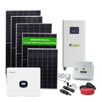 Système solaire hybride Deye 12 kW 15 kW 20 kW 30 kW triphasé, kit complet, système de stockage d'énergie domestique, système photovoltaïque