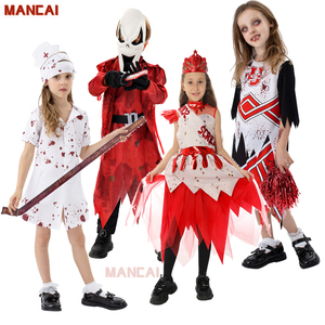 Ragazze Zombie <span class=keywords><strong>infermiera</strong></span> <span class=keywords><strong>Costume</strong></span> di Halloween spaventoso Killer di sangue <span class=keywords><strong>infermiera</strong></span> Cheerleading uniforme Horror costumi per bambini costumi - Product Image 1