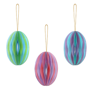 Renkli Yumurta Petek Topu 3D Kağıt Kolye Paskalya Teması Kapalı Ev Dekorasyonu Parti Malzemeleri - Product Image 5