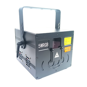 5W RGB Cuerpo de aluminio DMX512 Luz de escenario láser controlada con efectos de animación para KTV y fiestas disco - Product Image 1