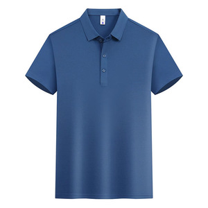 Polo Shirt Short Sleeve Solid Color Polyester Moisture Wicking Daily Wear - Product Image 1