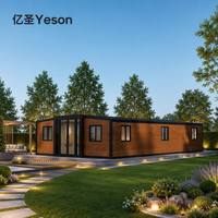 Maison modulaire extensible Yeson à haute efficacité énergétique, maison préfabriquée écologique à texture bois pour une vie hors réseau durable
