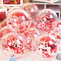 TS 100 pcs EN71 ballon en latex confettis 12 pouces rond rouge noir or rose argent bleu rose vert violet confettis ballon en latex