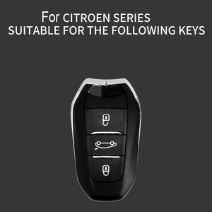 Pour <span class=keywords><strong>CITROEN</strong></span> métallique fibre de carbone motif clé de <span class=keywords><strong>voiture</strong></span> étui sac housse - Product Image 3