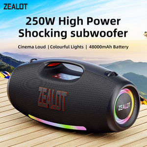 S89 250W Portable <b>Speaker</b> IPX6 Waterproof, Deep Bass, Custom EQ, RGB Party Lights, TWS, TF, AUX, USB for Outdoor Use - Product Image 2