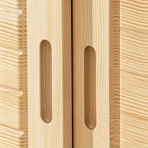 <span class=keywords><strong>Armadio</strong></span> Pieghevole in Pino Massiccio Stile Francese con <span class=keywords><strong>Ante</strong></span> <span class=keywords><strong>Scorrevoli</strong></span>, Design Minimalista in Legno Naturale, Due <span class=keywords><strong>Ante</strong></span>, Arredamento per Camere da Letto per Adulti - Product Image 4