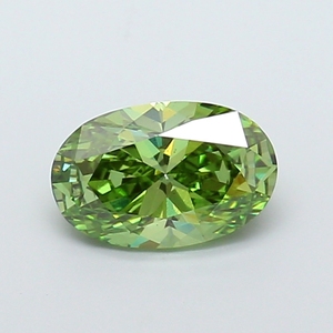 Diamant de laboratoire ovale vert vif de qualité supérieure, certifié IGI, pureté VVS, pour bijoux de piercing - Product Image 3