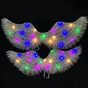 2024 New Product Cosplay Suit With LED Angle Wings And Shiny Headband Photography Display