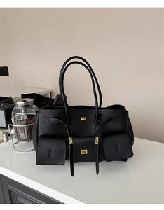 Luxury <b>Large</b> Capacity Black Genuine Leather Tote <b>Bag</b> for Women Business <b>Work</b> Handbag Designer Style Fashion Shoulder Handbag - Product Image 6