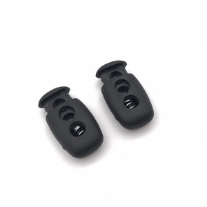 Spring Buckle Plastic Drawcord <b>Elastic</b> <b>Cord</b> Buckle Flat Double Hole For Bags Accessory Black 015 - Product Image 4