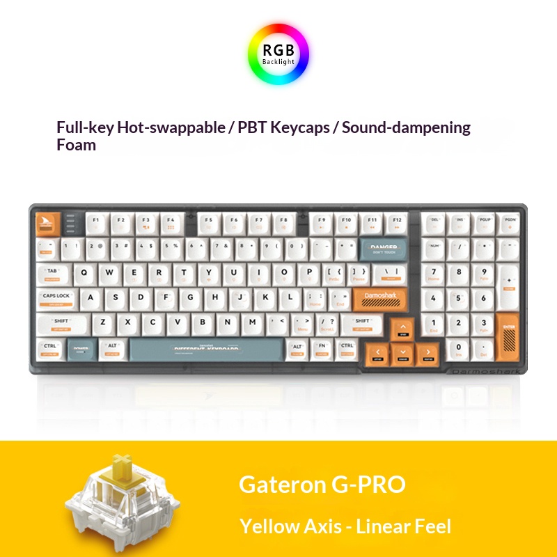สวิตช์ Gateron G Yellow Pro แบบสามโหมด AJ