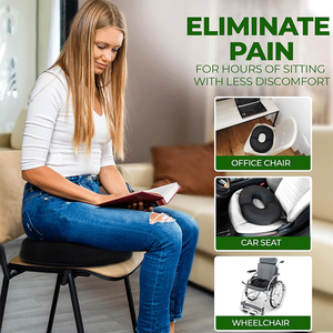 Almofada de Assento em Espuma e Gel de Alta Elasticidade e Conforto, em Formato de Rosca, Macia, para Hemorroidas e Cólica de Cóccix - Product Image 5