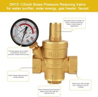 Regulador de Presión de Agua Ajustable TMOK de Fácil Instalación, 3/4\" DN20 PN16, Válvula Reductora de Presión