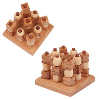 HOYE CRAFT – jeu de société en bambou pour enfant, jouet à empiler en bois, à jouer aux échecs