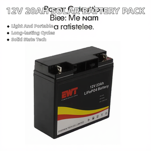 Trạng thái rắn 12V 2000 chu kỳ 23ah hệ thống năng lượng mặt trời LiFePO4 điện pin Lithium 2000 + Chu kỳ cuộc sống bền hiệu quả - Product Image 3