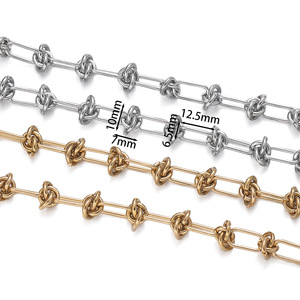 Nueva Cadena de Acero Inoxidable Hecha a Mano con Nudos Circulares, Cadena Versátil para Collares, Pulseras y Accesorios de Ropa - Product Image 2
