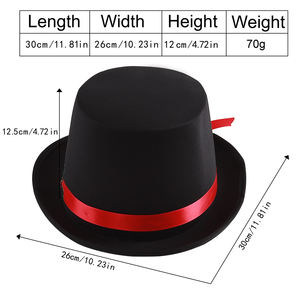 Chapeaux <span class=keywords><strong>de</strong></span> <span class=keywords><strong>Noël</strong></span> en gros avec ruban rouge et baies <span class=keywords><strong>de</strong></span> houx pour fêtes d'entreprise, scène <span class=keywords><strong>de</strong></span> magie - Tissu denim, style européen - Product Image 6