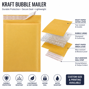 Enveloppes à bulles rouges personnalisées avec logo, enveloppes rembourrées auto-adhésives, sacs d'expédition légers pour cosmétiques - Product Image 3