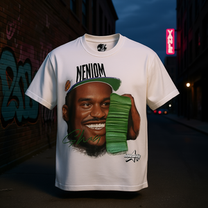 Camiseta de Algodón Meniom Shaq Money Talk, Estilo Y2K, Estampado Gráfico de Baloncesto, Corte Regular, Manga Corta para Hombre - Product Image 2