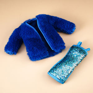 30CM/11-Inch Unisex Plastic Doll Winter Outfit-<strong>Fur</strong> Plush Vest <strong>Coat</strong> &amp; Skirt - Product Image 4