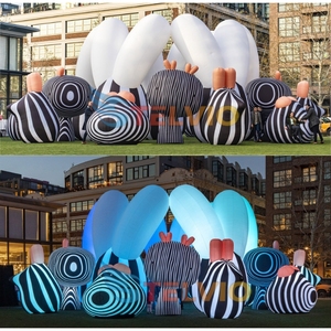 Pallone Gonfiabile Artistico a Forma di Faccina Sorridente per Esposizioni, Pubblicità Gonfiabile, <span class=keywords><strong>Palloncino</strong></span> Colorato a Forma di <span class=keywords><strong>Coniglio</strong></span> Cartoon <span class=keywords><strong>con</strong></span> Decorazione Luminosa - Product Image 3