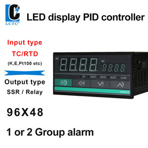 Lctc ch502 K E J PT100 Multy đầu vào đầu ra kép SSR + Relay LED hiển thị kỹ thuật số PID điều khiển nhiệt độ 1 hoặc 2 báo động 96*48 - Product Image 2