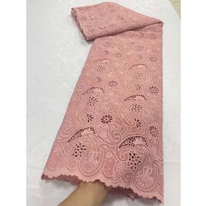 Bonne vente cordon dentelle avec mousseline de soie et strass Guipure dentelle tissu <span class=keywords><strong>Aso</strong></span> <span class=keywords><strong>Oke</strong></span> conceptions pour les femmes nigérianes fête porter - Product Image 2