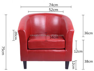 Lounge Restaurant Sofá individual con forma <span class=keywords><strong>de</strong></span> bañera Sillón Silla redonda clásica Moderno <span class=keywords><strong>Hotel</strong></span> Club <span class=keywords><strong>Opera</strong></span> Sofá <span class=keywords><strong>de</strong></span> cuero Pu Silla con reposabrazos - Product Image 6