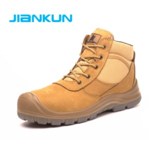 JIANKUN bottes de sécurité Goodyear en <span class=keywords><strong>cuir</strong></span> pleine fleur pour hommes chaussures de travail en nubuck construction à bout en acier <span class=keywords><strong>cuir</strong></span> véritable imperméable - Product Image 1