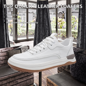 Nouveaux modèles de chaussures décontractées pour hommes, mocassins en cuir véritable, durables, à lacets, classiques, faits à la main, doublure en maille, semelle intérieure en EVA, chaussures de printemps - Product Image 2