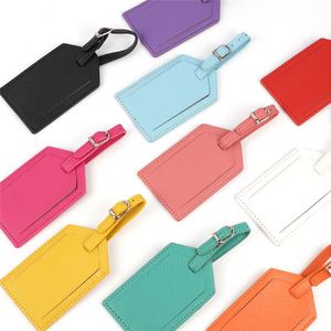 Colorful Luggage <b>Bag</b> Tags PU Leather Name Address ID Labels for Travel <b>Bag</b> Suitcase - Product Image 4