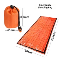 Sac de couchage d'urgence thermique en film d'aluminium PE pour l'extérieur, bivouac isolé de type enveloppe, gain de place, pour la randonnée en milieu sauvage