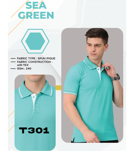 T-shirt en tissu piqué pour homme, à porter au quotidien, 240 GSM, doux, confortable, tissu durable, adapté au bureau, au décontracté et au week-end - Product Image 3