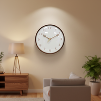 Moderne Glas 12-Zoll Quarz-Batterie Retro-Wanduhr mit Zeigeranzeige für Wohnzimmer-Dekoration